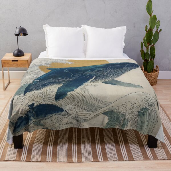 Item preview, Majestic Whales Amid Ocean Waves designed and sold by lautir.