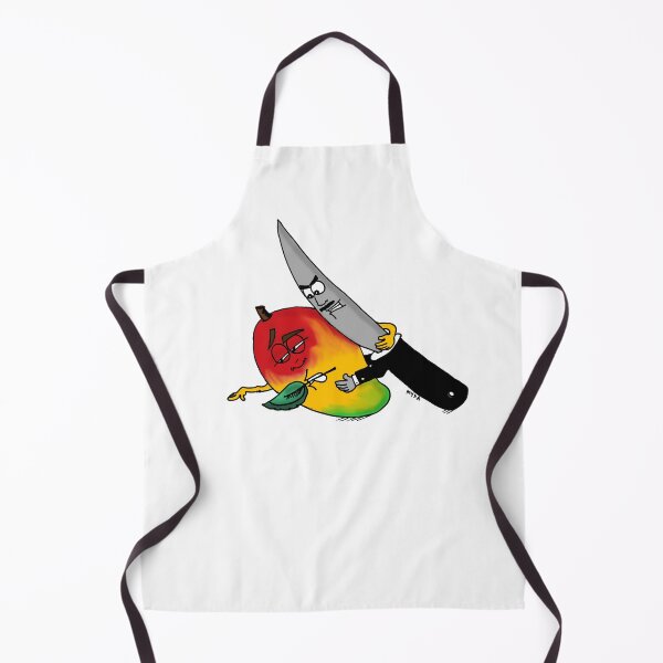 Item preview, Mango and Knife Tango — Funny Food Pun Cartoon designed and sold by MyxaART.