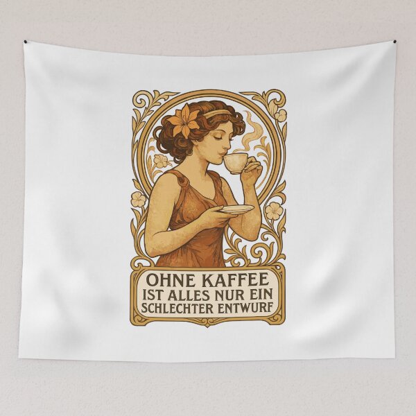 Item preview, Pin-Up Coffee Art Nouveau: Design without coffee designed and sold by Pineapple-Tree.