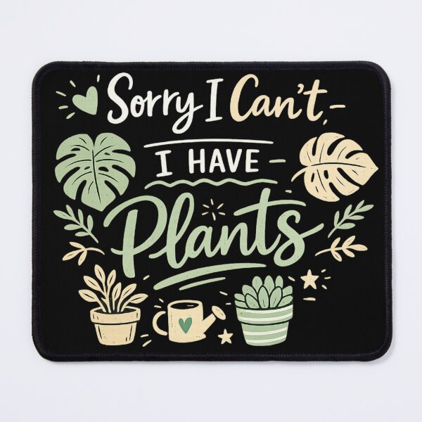 Item preview, Sorry I Can’t I Have Plants – Funny Plant Lover Quote, Introvert Humor, Cozy Homebody Botanical Design designed and sold by Ladys-Gents.