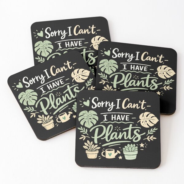 Item preview, Sorry I Can’t I Have Plants – Funny Plant Lover Quote, Introvert Humor, Cozy Homebody Botanical Design designed and sold by Ladys-Gents.