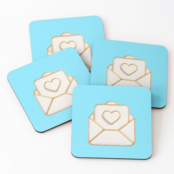 Item preview, Elegant love letter with a golden heart designed and sold by Mauswohn.