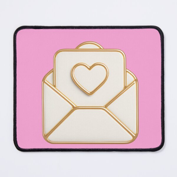 Item preview, Elegant love letter with a golden heart designed and sold by Mauswohn.