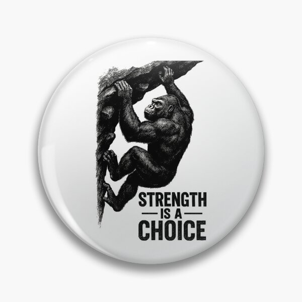 Item preview, Bouldering Gorilla Overhang: Strength Is a Choice designed and sold by Pineapple-Tree.