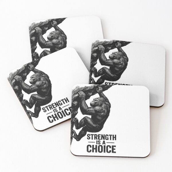 Item preview, Bouldering Gorilla Overhang: Strength Is a Choice designed and sold by Pineapple-Tree.