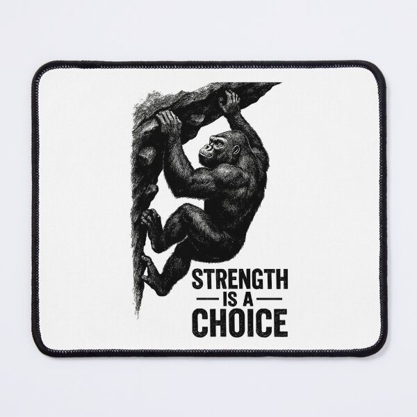 Item preview, Bouldering Gorilla Overhang: Strength Is a Choice designed and sold by Pineapple-Tree.