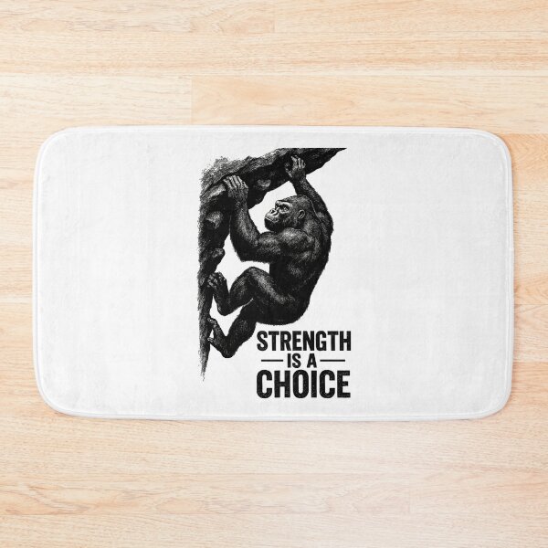 Item preview, Bouldering Gorilla Overhang: Strength Is a Choice designed and sold by Pineapple-Tree.