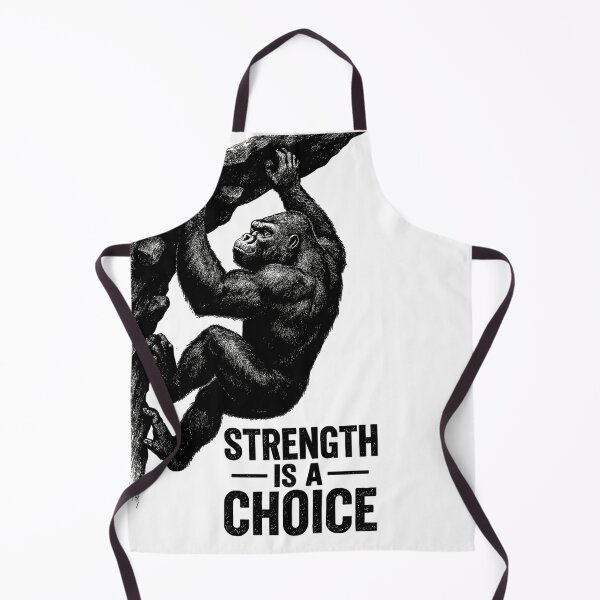 Item preview, Bouldering Gorilla Overhang: Strength Is a Choice designed and sold by Pineapple-Tree.