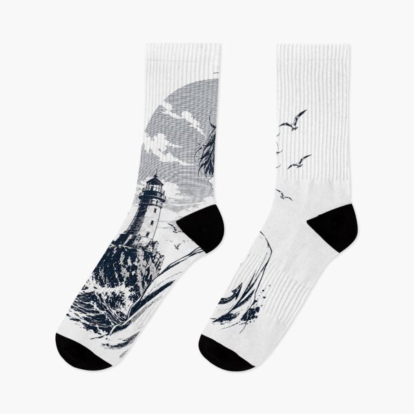 Item preview, Sail Beyond The Horizon – Manga Lighthouse Ocean Anime Design designed and sold by MWSailingClub.