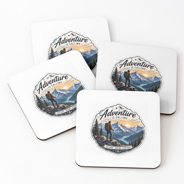 Item preview, Adventure Is Calling Hiking Mountain Travel Sticker designed and sold by Ishratparween11.