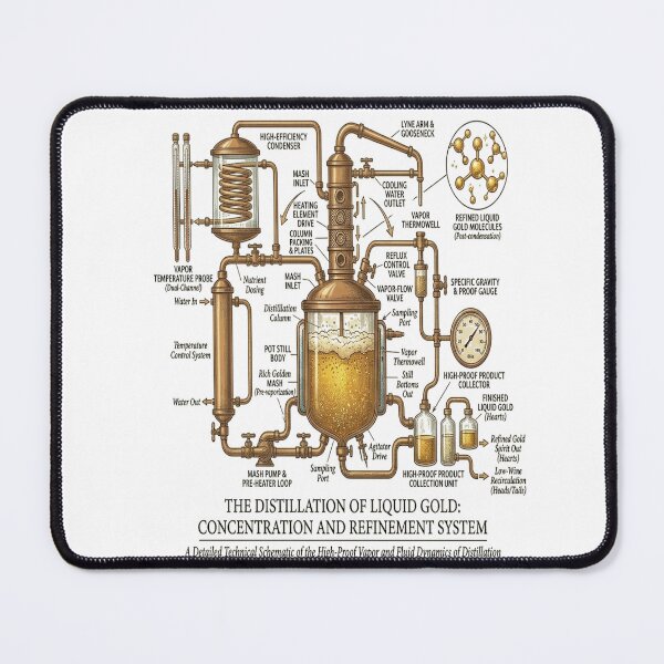 Item preview, Distillation of Liquid Gold - High-Proof Refinery Schematic designed and sold by ClaussShop.