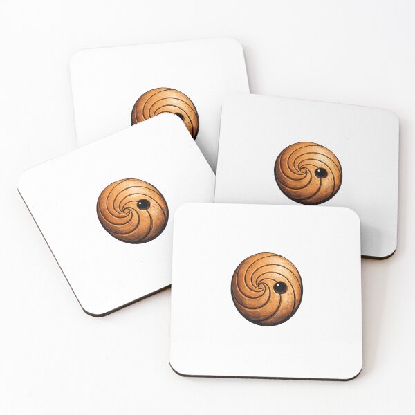 Aperçu de l'œuvre Masque Obito Orange Spiral – Icône minimaliste d'anime créée et vendue par ZenOtaku Lab.
