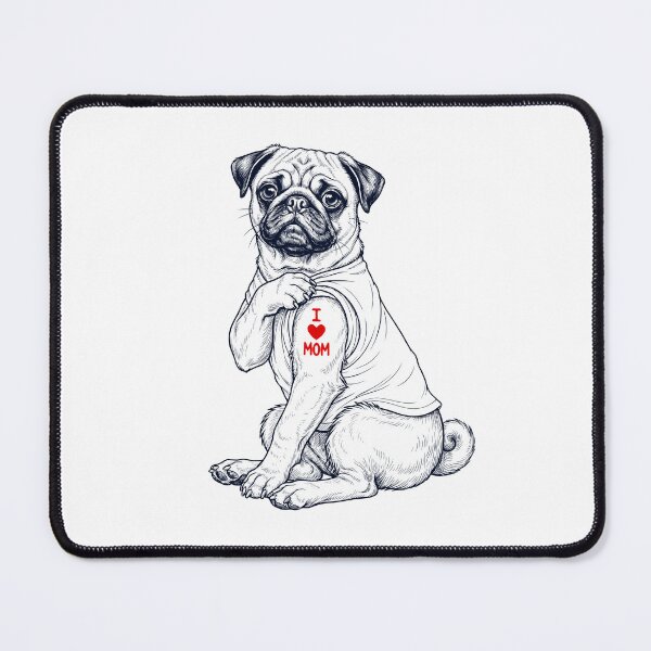 Item preview, Vintage Pug Mom Tattoo Dog Lover designed and sold by TerryConnells.