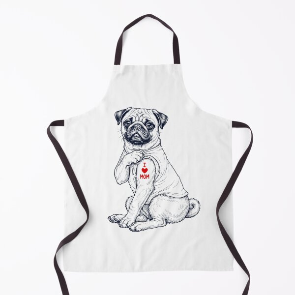 Artikelvorschau, Vintage Mops-Mama-Tattoo Hundeliebhaber entworfen und verkauft von TerryConnells.
