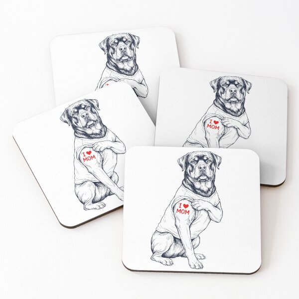 Artikelvorschau, Vintage-Tattoo mit Rottweiler-Mama-Motiv für Hundeliebhaber entworfen und verkauft von TerryConnells.