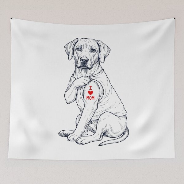Item preview, Vintage Rhodesian Ridgeback Mom Tattoo Dog Lover designed and sold by TerryConnells.