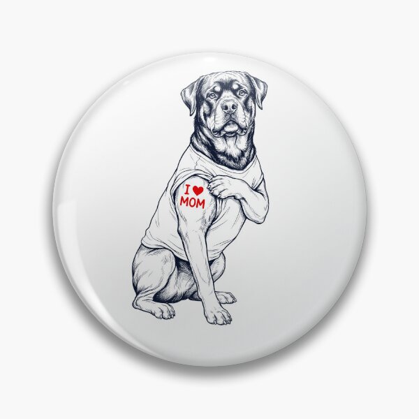 Artikelvorschau, Vintage-Tattoo mit Rottweiler-Mama-Motiv für Hundeliebhaber entworfen und verkauft von TerryConnells.