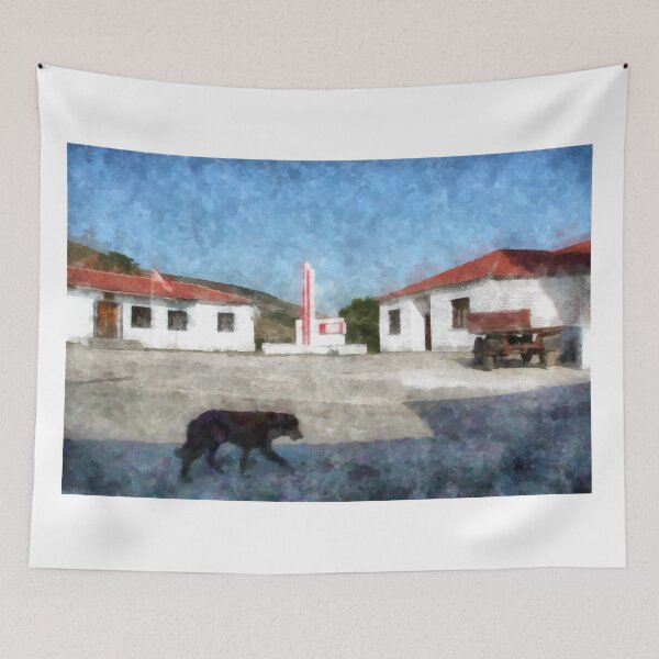 Item preview, Albania: builings and dog at Malakastra designed and sold by Giuseppe Cocco.