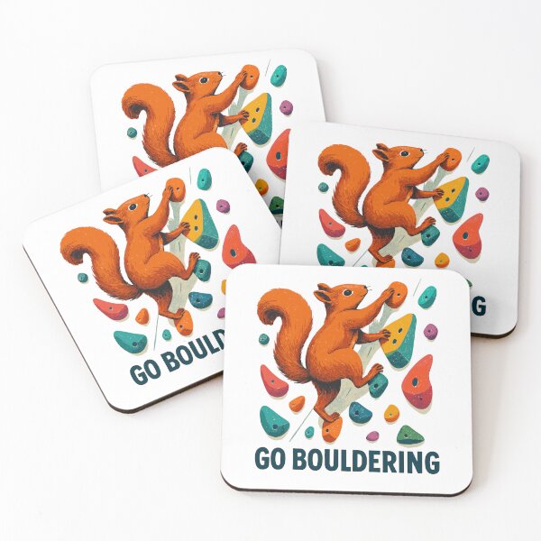 Item preview, Squirrel Go Bouldering – Climbing Motivation designed and sold by Pineapple-Tree.