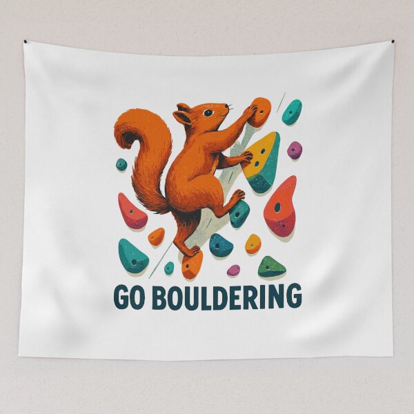 Item preview, Squirrel Go Bouldering – Climbing Motivation designed and sold by Pineapple-Tree.