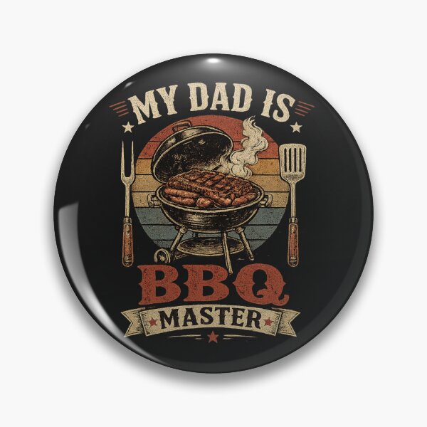 Item preview, My Dad Is BBQ Master – Vintage Retro Grilling Shirt designed and sold by MWSailingClub.