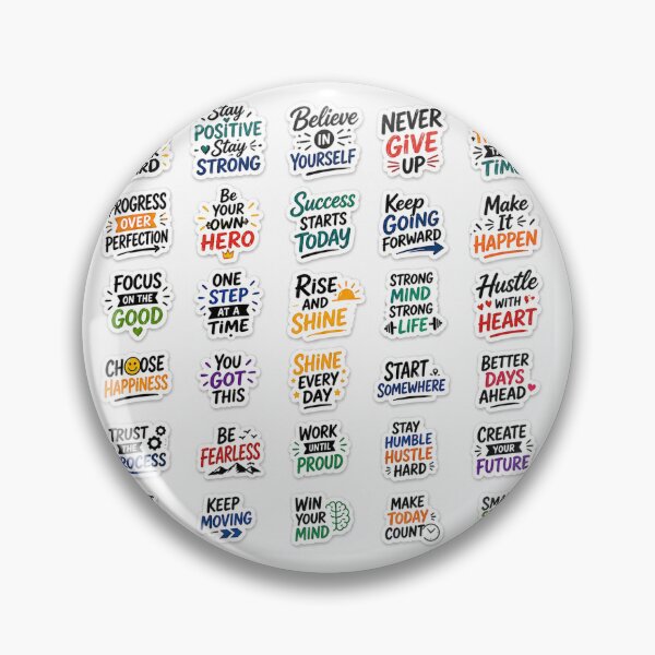 Item preview, Motivational Quote Sticker Pack Positive Mindset Collection designed and sold by Ishratparween11.
