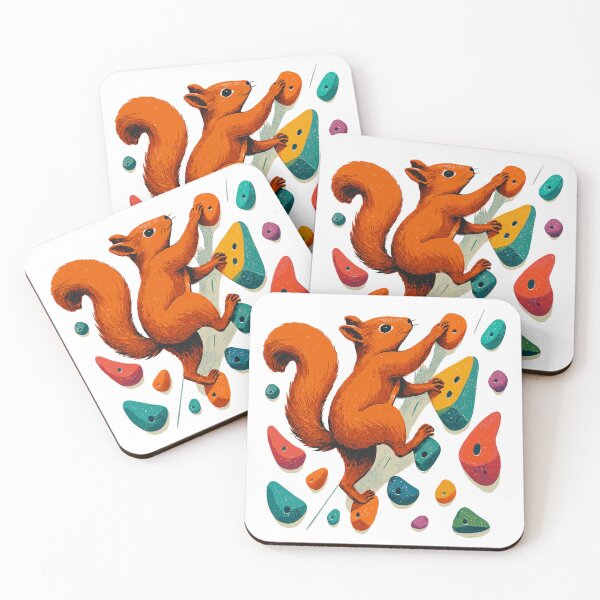 Item preview, Squirrels on the rocks: Motivation & bouldering style designed and sold by Pineapple-Tree.
