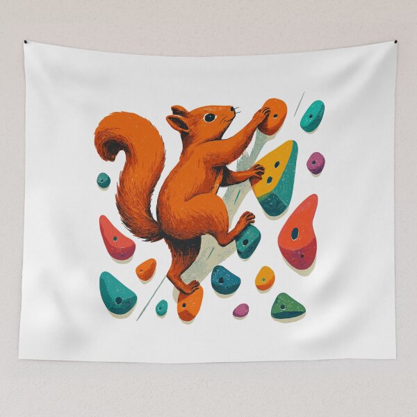 Item preview, Squirrels on the rocks: Motivation & bouldering style designed and sold by Pineapple-Tree.
