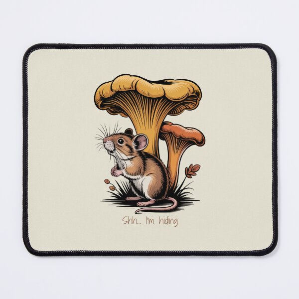 Item preview, Shh I’m Hiding Cute Introvert Mouse Under Mushroom Vintage Art designed and sold by AlexandraSand.