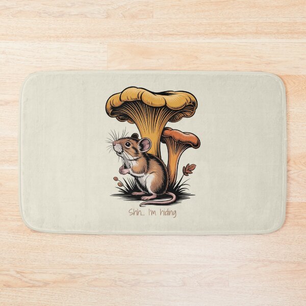 Item preview, Shh I’m Hiding Cute Introvert Mouse Under Mushroom Vintage Art designed and sold by AlexandraSand.