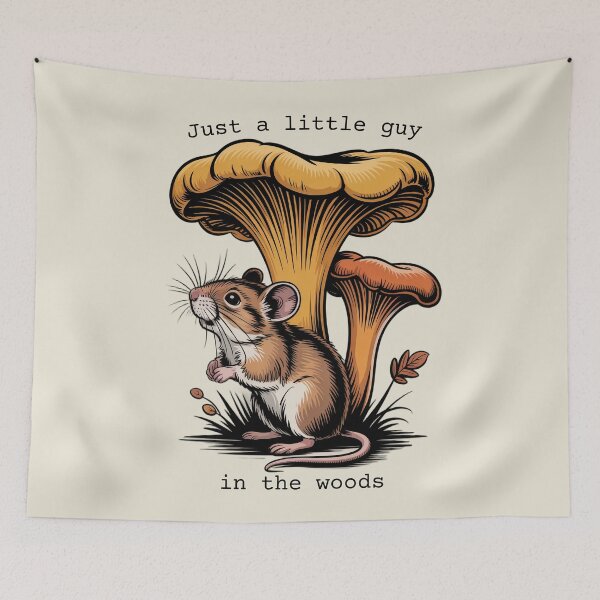 Item preview, Just A Little Guy In The Woods Cute Mouse Mushroom Vintage Aesthetic designed and sold by AlexandraSand.
