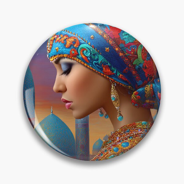 Item preview, Arabesque Beauty in Vibrant Cultural Attire designed and sold by Artessie.