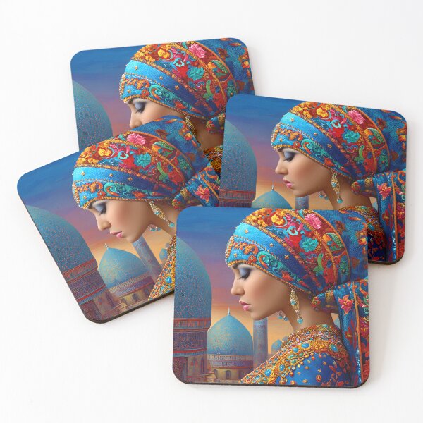 Item preview, Arabesque Beauty in Vibrant Cultural Attire designed and sold by Artessie.