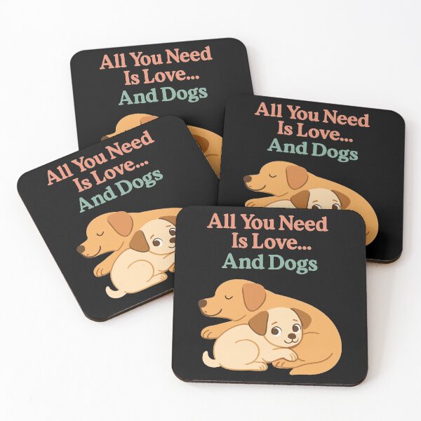 Item preview, All You Need Is Love And Dogs – Cute dogs designed and sold by Pineapple-Tree.