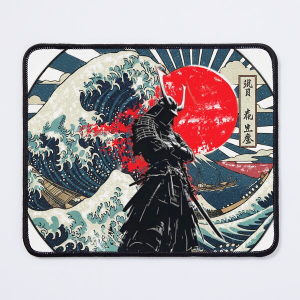 Item preview, The Wave, Samurai Warrior Japanese graphic artwork Tee designed and sold by Lunevalleyart.