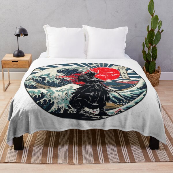 Item preview, The Wave, Samurai Warrior Japanese graphic artwork Tee designed and sold by Lunevalleyart.