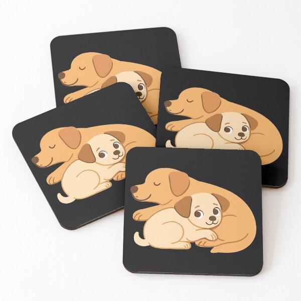 Item preview, Cute dogs cuddling: Small & large dog designed and sold by Pineapple-Tree.