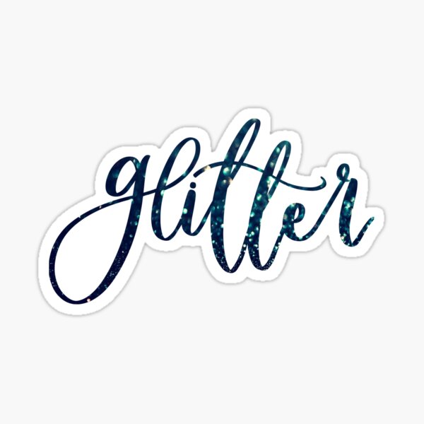 Blue Glitter Shirt Sticker