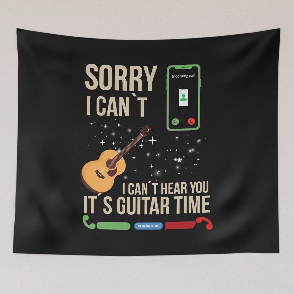 Item preview, Sorry I Can’t Hear You It’s Guitar Time Funny Music Design designed and sold by Joyful-Pixel.