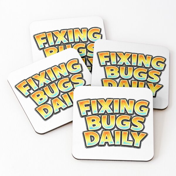 Item preview, FIXING BUGS DAILY – hand drawn childlike typography designed and sold by Mac Sketches.