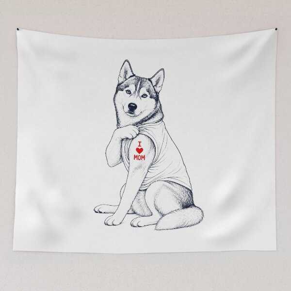 Item preview, Vintage Siberian Husky Mom Tattoo Dog Lover designed and sold by TerryConnells.