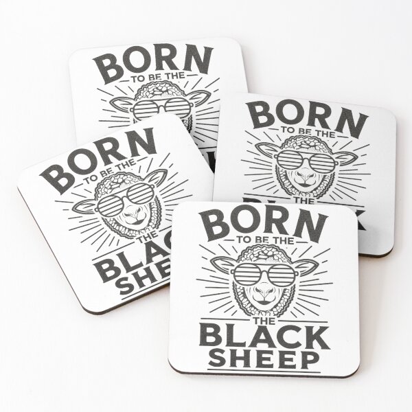 Item preview, Born to Be the Black Sheep – Rebel Sheep with Sunglasses | Outsider Quote Design designed and sold by EichStore.