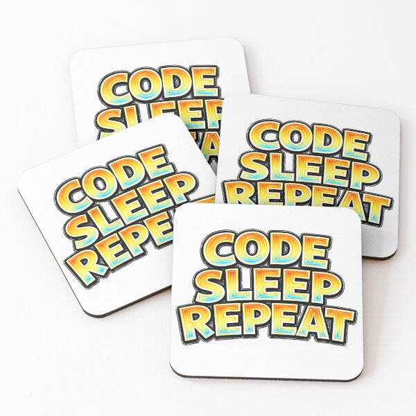 Artikelvorschau, CODE SLEEP REPEAT – handgezeichnete, kindliche Typografie entworfen und verkauft von Mac Sketches.