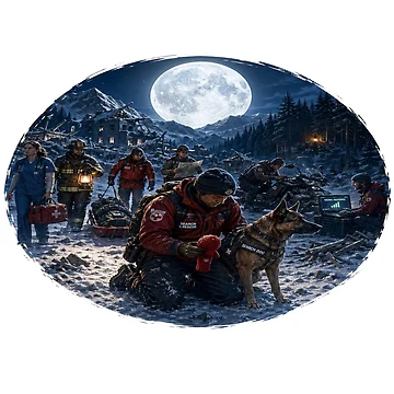 Artwork thumbnail, Moonlit Campfire Riders by InkNovaLab