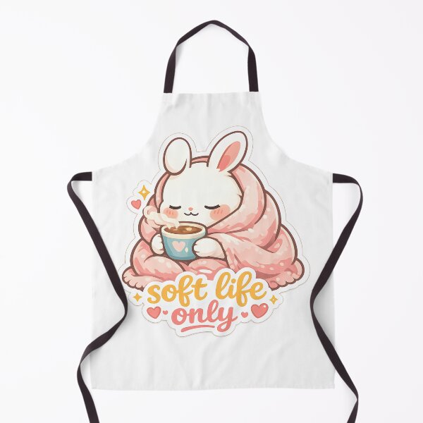 Item preview, "Soft Life Only" | Cozy Bunny & Self-Care Aesthetic Art designed and sold by Naviora.