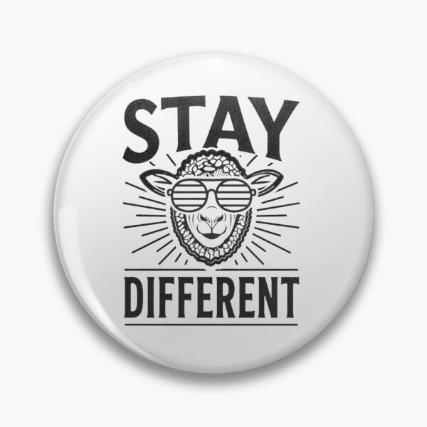 Item preview, Stay Different – Cool Black Sheep with Sunglasses | Motivational Outsider Design designed and sold by EichStore.