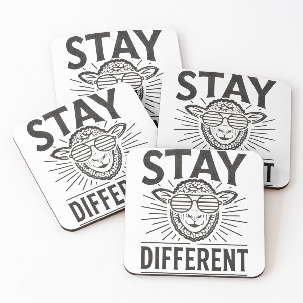 Item preview, Stay Different – Cool Black Sheep with Sunglasses | Motivational Outsider Design designed and sold by EichStore.