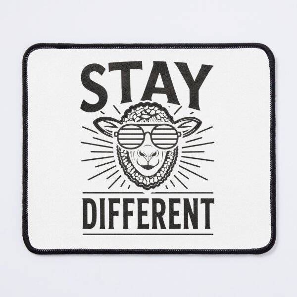 Item preview, Stay Different – Cool Black Sheep with Sunglasses | Motivational Outsider Design designed and sold by EichStore.