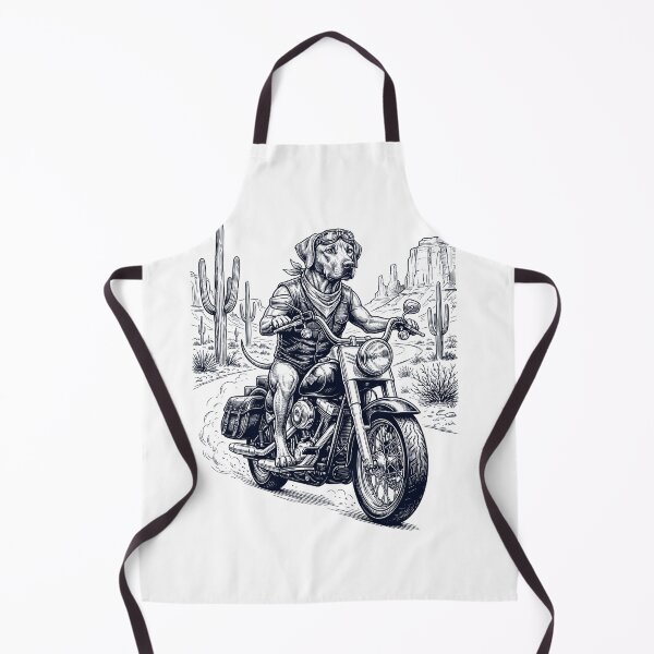 Item preview, Vintage Rhodesian Ridgeback Riding Motorbike Moto Western Cowboy Dog Lover designed and sold by DoodleTortle.