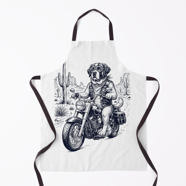 Artikelvorschau, Vintage-St. Bernhardiner-Motorrad für Western-Cowboy-Hundeliebhaber entworfen und verkauft von DoodleTortle.